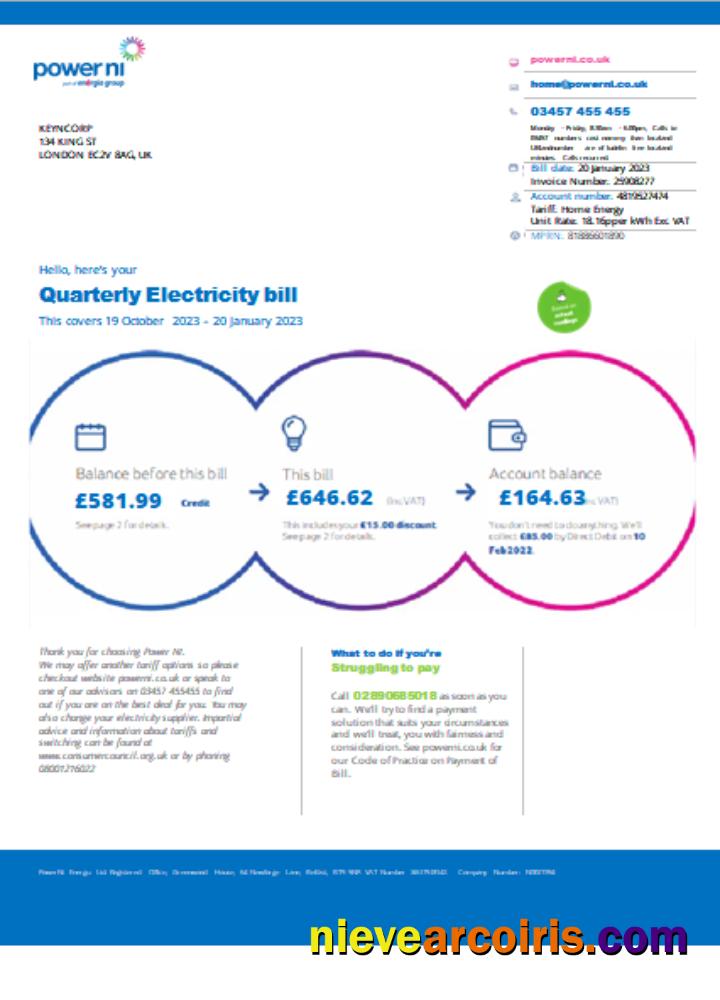 Power NI utility business bill